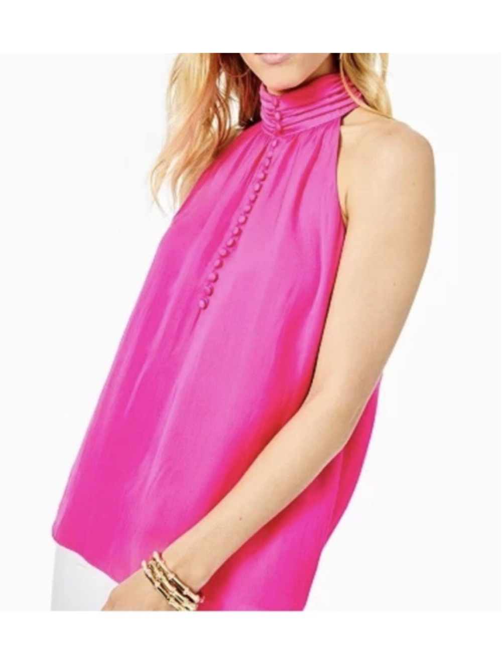 Lilly Pulitzer kristine Halter top Pink Tango Size M Style: 007961